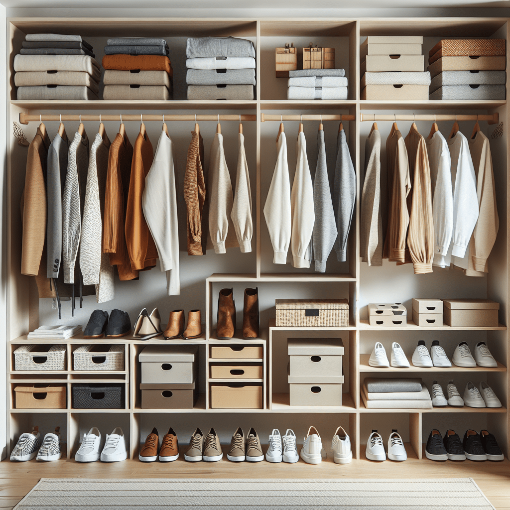 métodos minimalistas para organizar seu armário de forma eficiente