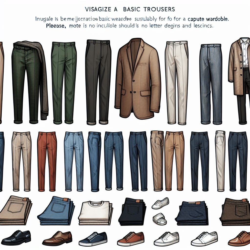 calças básicas para guarda-roupa cápsula